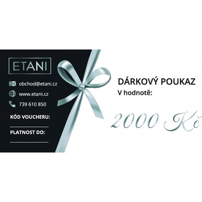 ADIEL ETANI Dárkový poukaz 1x 2000Kč: 1x Poukaz v hodnotě 2000Kč. – Hledejceny.cz