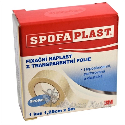Spofaplast náplast fixační transparetní folie 431 5m x 12 .5mm