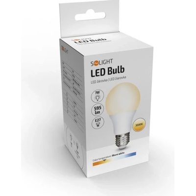 Solight LED žárovka klasický tvar 7W E27 3000K 270° 520lm