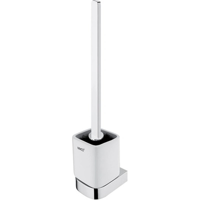 Nimco Nikau WC štětka nástěnná s držákem bílá keramika chrom NK 30094KN-HR-26