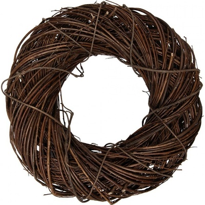 Clayre & Eef Přírodní hnědý proutěný rustikální věnec M - Ø 40*10 cm - Clayre & Eef
