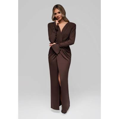 Edoti dress LA-OM-DL hnedá