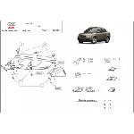 Scut Motor - Румъния Метална кора под двигател audi a4 (8e2, b6) от 2000 до 2004 (73585)