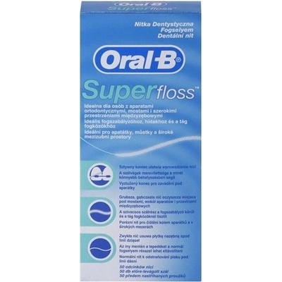 Oral-B Super Floss ortodontická zubní nit pro rovnátka 50 ks – Zboží Mobilmania