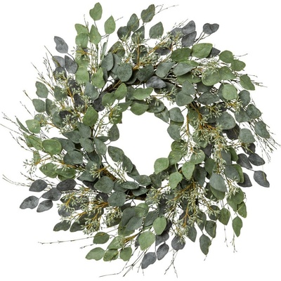 Gasper Dekoračný veniec eukalyptus priemer 60 cm - zelený