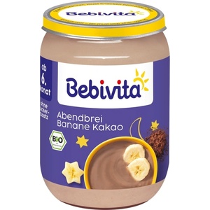 Bebivita Био млечна каша Bebivita Лека нощ - Грис с банан и шоколад, 190 g (14602) - ozone