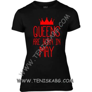 Image 1 of Fruit of the Loom Тениска - Queens are born in