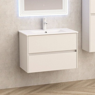InterCeramic Мебел за баня bg 7955 + мивка icc 8066 - конзолен шкаф с умивалник (bg 7955 + МИВКА icc 8066 БЯЛ ГЛАНЦ)