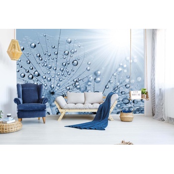 DIMEX ART s. r. o Самозалепваща се флизелинова фототапета синьо росно глухарче 375 x 250 см