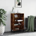 vidaXL Висок шкаф, опушен дъб, 57x35x90 см, инженерно дърво (827241)