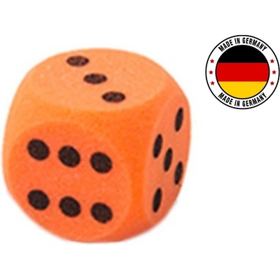Hanus Pěnová kostka 16x16 černé tečky Oranžová