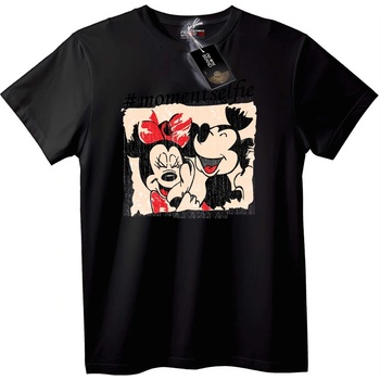 NOONEBRAND Тениска Mickey Minnie #МоментСелфи - M, White