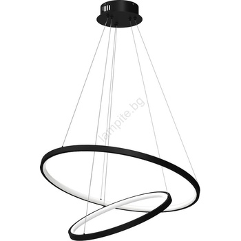 MILAGRO Led Пендел hoop led/51w/230v Ø 60 см 4000k черен (mi2652)