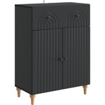 vidaXL Служебен шкаф Черно 66 x 34, 5 x 90 см Инженерна дървесина (894176)