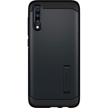 Spigen Slim Armor Case - хибриден кейс с най-висока степен на защита за Samsung Galaxy A70 (тъмносив)