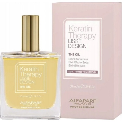 Alfaparf Milano Keratin Therapy Lisse Design vyživujúci olej na lesk a hebkosť vlasov 50 ml