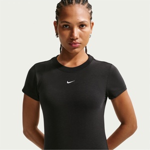Nike Тениска Nike Sportswear Chill Knit Women's T-Shirt - BLACK/WHITE