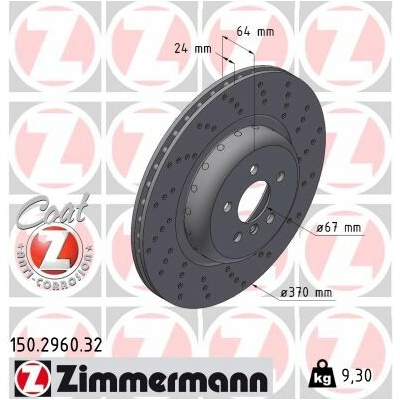 Brzdový kotúč ZIMMERMANN 150.2960.32 (150296032)