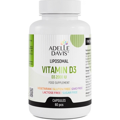 Adelle Davis Lipozomálny vitamín D3 60 kapsúl