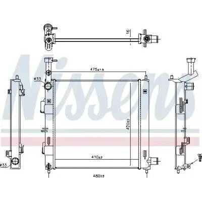 NISSENS Chladič vody NIS 606865