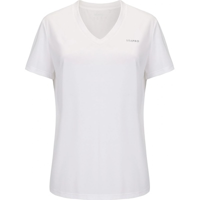 USA Pro Дамска тениска USA Pro Tech V Tee Ladies - White