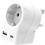 SKROSS универсален адаптер Europe to UK + 1 x USB A/C порт, 20W 1500283E (1500283E) - ggbox