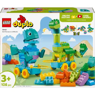 Конструктор 3 в 1 LEGO Duplo Town - Динозаври на колела (10451) (10451)