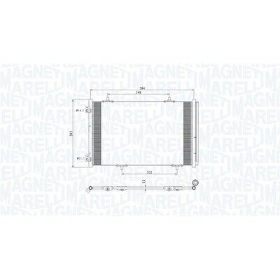 Kondenzátor klimatizace MAGNETI MARELLI 350203812000