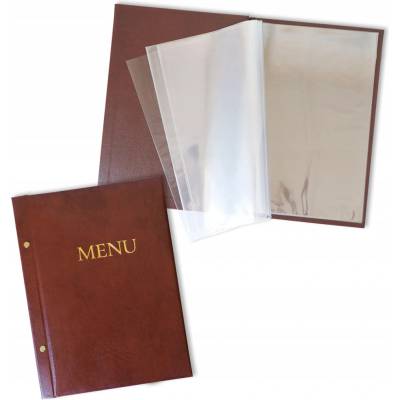 Obal na menu A4 S.WARTA hnědý 10 kapes