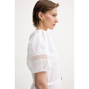 HUGO BOSS лятна рокля с добавен лен Doralia (50556233)