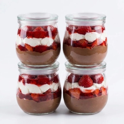 Orion 4 poháre na jogurt a dezert s viečkom 4 x 300 ml