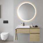Geberit Option Кръгло огледало с LED осветление 75 см алуминий (502.798.00.1)