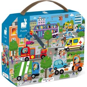Janod Детски пъзел в куфарче Janod - Град, 36 части (J02644) - ozone