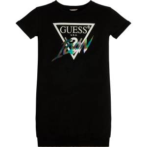 Guess Трикотажна рокля в черно с контрастно лого Guess Icon - moliv - 47,04 лв