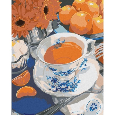 zuty Malování Podle Čísel Čaj S Pomeranči Mardell Schuster 40 x 50 Cm Plátno Rám