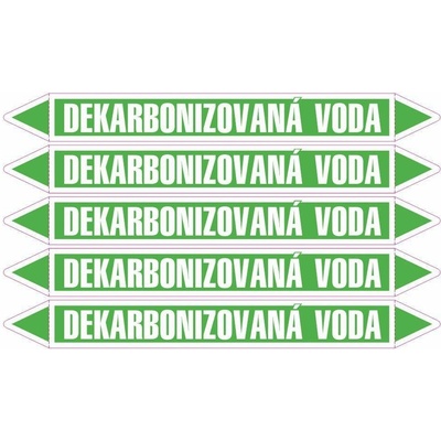 Grafiko | Dekarbonizovaná voda - dle ČSN 13 0072 - Materiál fólie s ochrannou laminací, Rozměr aršík 5ks šipka 400x52mm