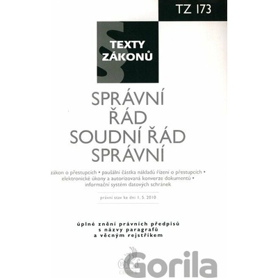 Správní řád, Soudní řád správní, právní stav ke dni 1. 5. 2010