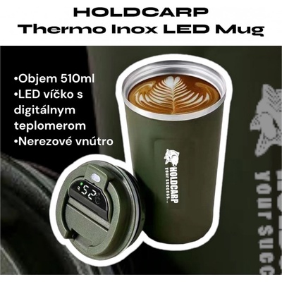 Holdcarp hrnek Thermo Inox LED Mug 510 ml zelený
