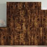 vidaXL Висок шкаф, опушен дъб, 80x42, 5x185 см, инженерно дърво (3281438)
