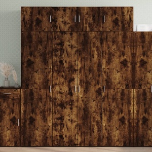 vidaXL Висок шкаф, опушен дъб, 80x42, 5x185 см, инженерно дърво (3281438)