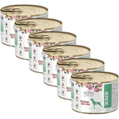 4Vets Natural Veterinary Exclusive Hepatic 6 x 185 g
