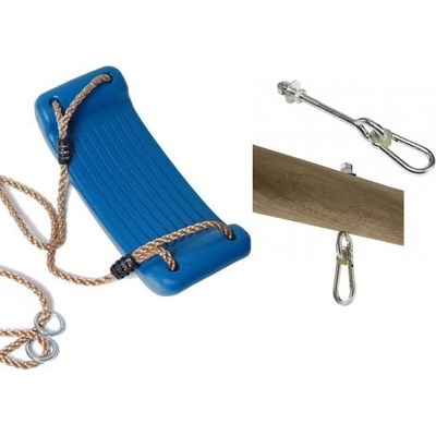 Swing Seat Set Hojdačka modrá a 2x háky MHA 130