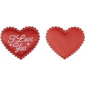 TITANUM I Love You Red Heart Material Decoration 15pcs