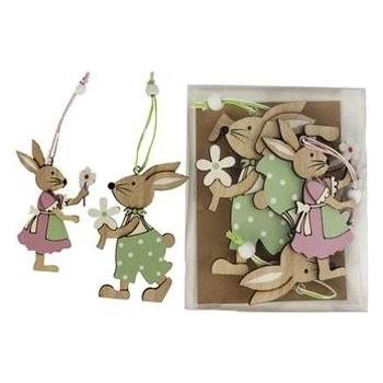 Drevený zajačik 4 ks D1469