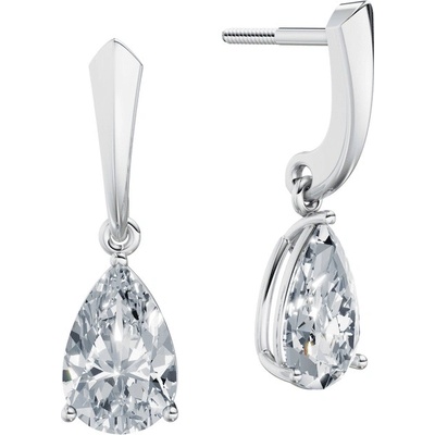 DF dámske náušnice 6425, bílé zlato s laboratorními diamanty o celkové váze 3.00 ct VS1/F