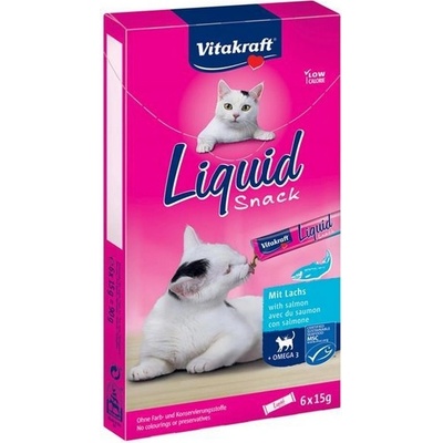 Vitakraft Liquid Snack s lososom 6 x 15 g