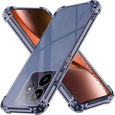 Techsuit Калъф за Realme GT 7 - Techsuit - Удароустойчив Clear Silicone - Опушено Черен