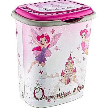 Шарен овален кош за мръсно пране и капак 41л. - Фея (x40 d0012)