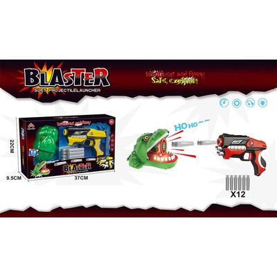 Armtoys ДЕТСКИ ПИСТОЛЕТ blaster С МИШЕНА КРОКОДИЛ