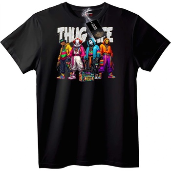 NOONEBRAND Тениска Thug Life Horror герои - 3XL, Black